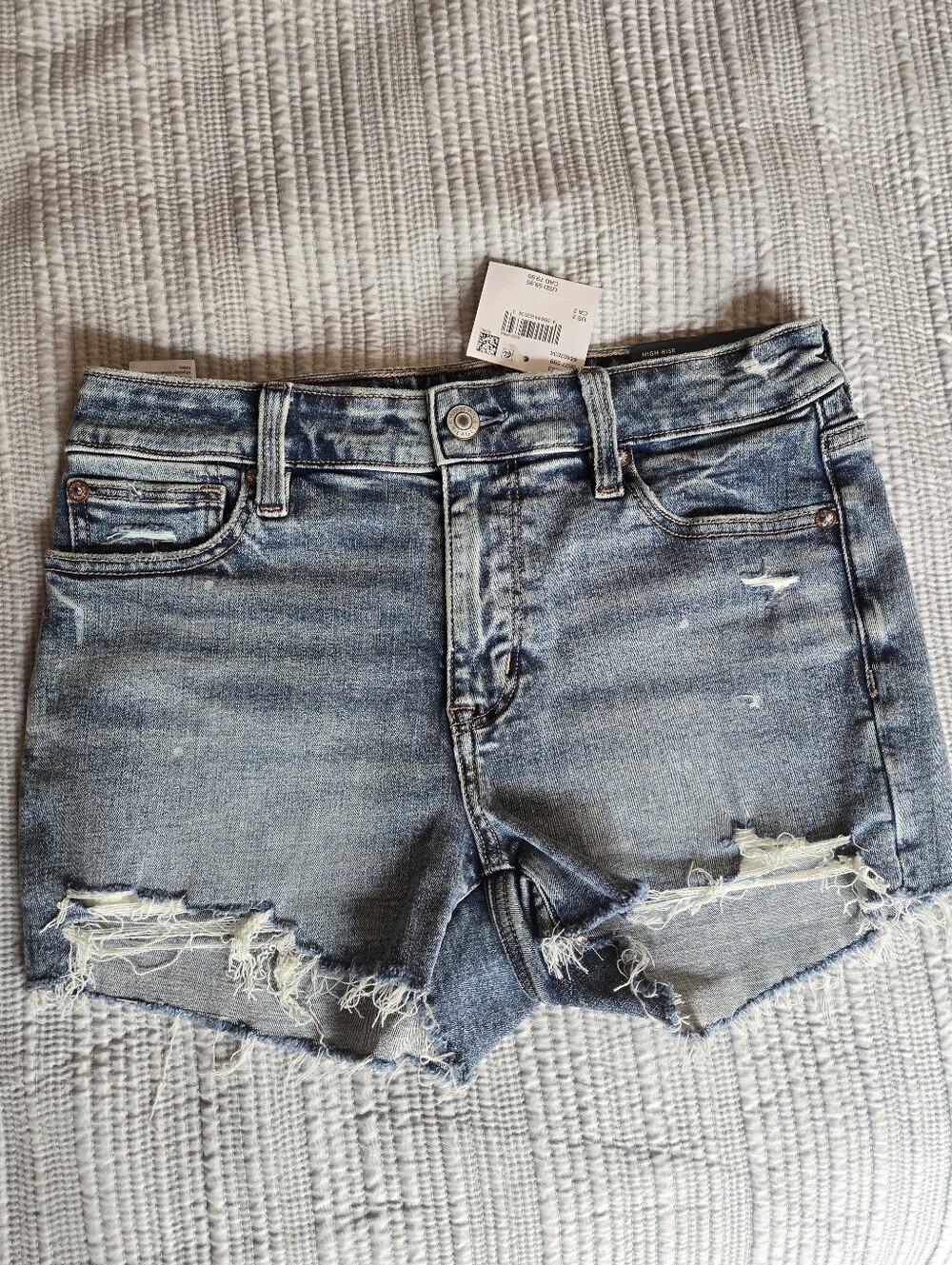 American Eagle Outfitters Distressed Denim Shorts - Blue